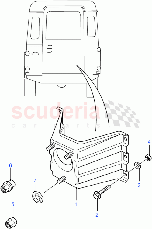 Part Diagram for Land Rover BHI710050