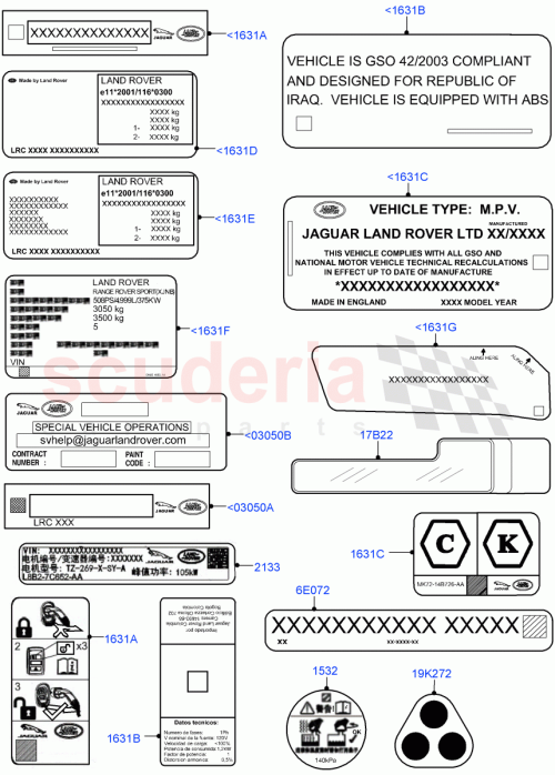 Part Diagram for Land Rover LR161170