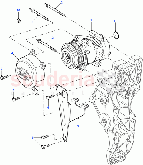 Part Diagram for Land Rover JPB500300