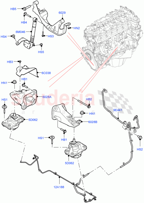 Part Diagram for Land Rover LR124852