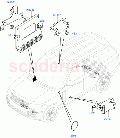 Part Diagram for Land Rover LR002307
