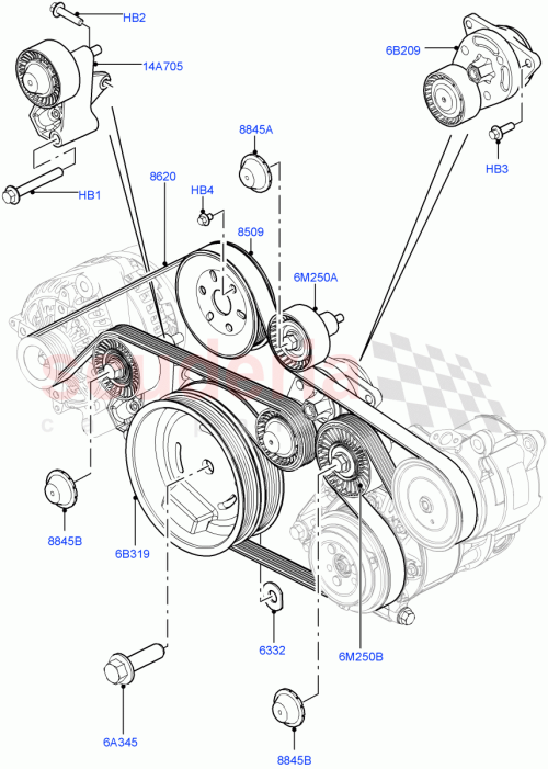 Part Diagram for Land Rover LR036090