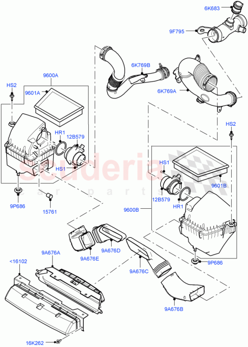 Part Diagram for Land Rover LR092227