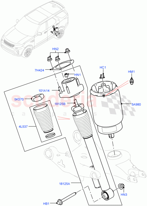 Part Diagram for Land Rover LR081576