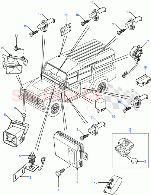 Part Diagram for Land Rover AMR2022
