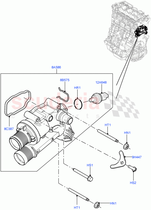 Part Diagram for Land Rover LR001312