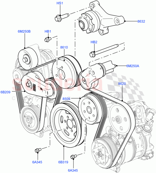 Part Diagram for Land Rover LR016138