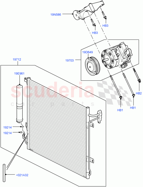 Part Diagram for Land Rover JRB500140