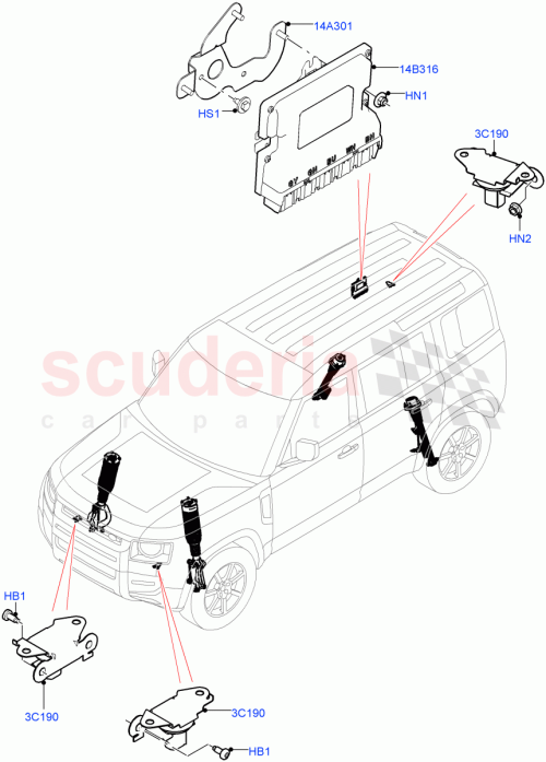 Part Diagram for Land Rover LR140068