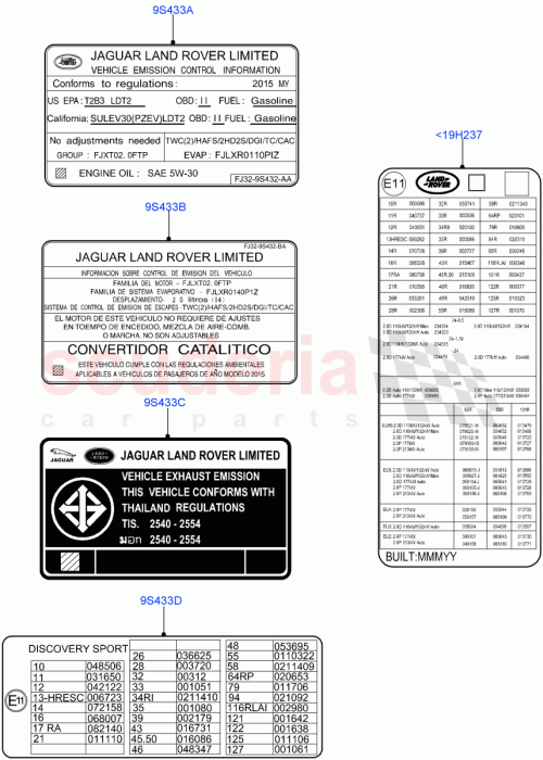 Part Diagram for Land Rover LR092970