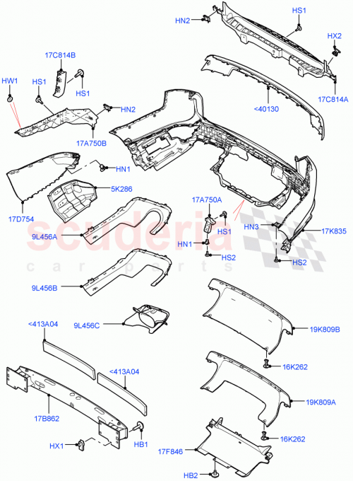 Part Diagram for Land Rover LR105622