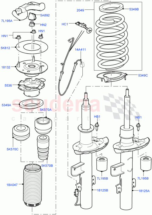 Part Diagram for Land Rover LR000091