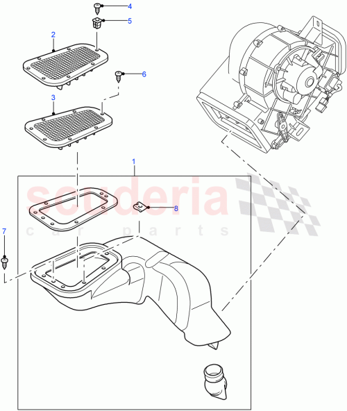 Part Diagram for Land Rover AWR2216