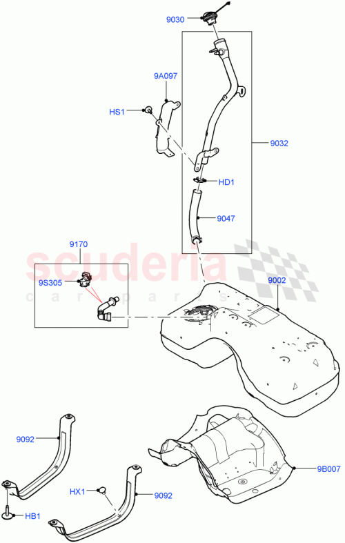 Part Diagram for Land Rover LR115342