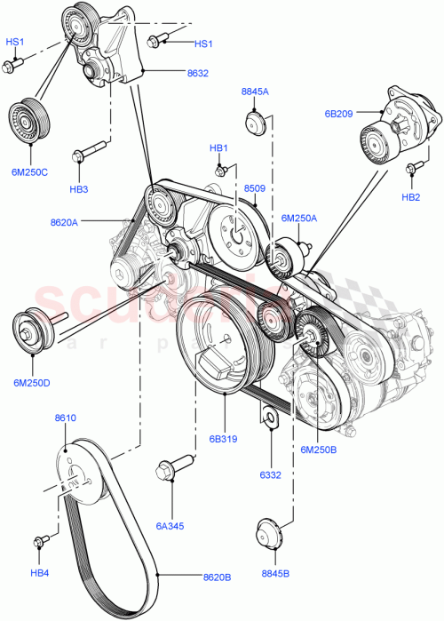 Part Diagram for Land Rover LR022803