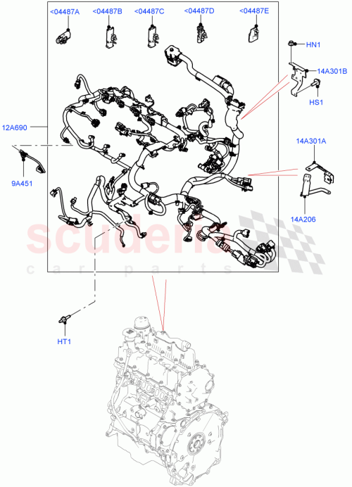 Part Diagram for Land Rover LR155038