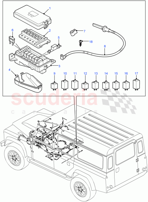 Part Diagram for Land Rover LR021817