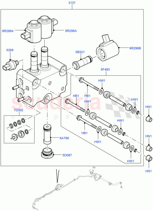 Part Diagram for Land Rover RVV500010