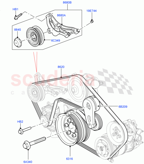 Part Diagram for Land Rover LR051263