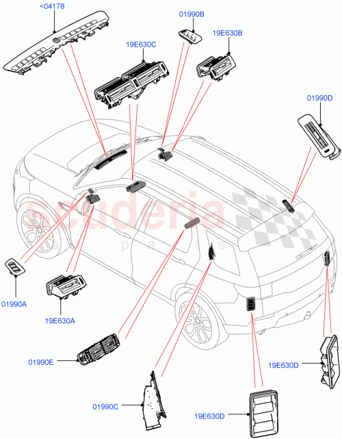 Part Diagram for Land Rover LR127340