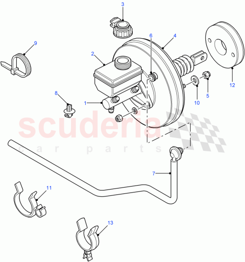 Part Diagram for Land Rover YBH10005
