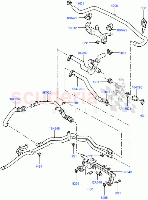 Part Diagram for Land Rover LR011050