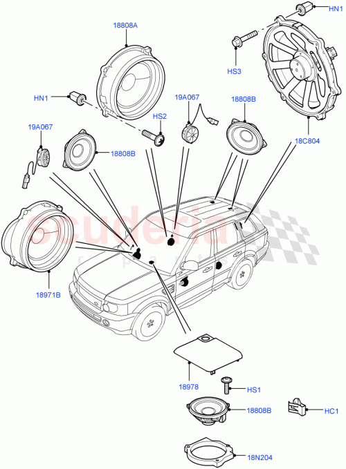Part Diagram for Land Rover FYC500040