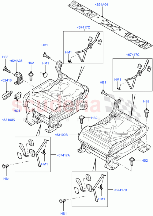 Part Diagram for Land Rover HTG500310