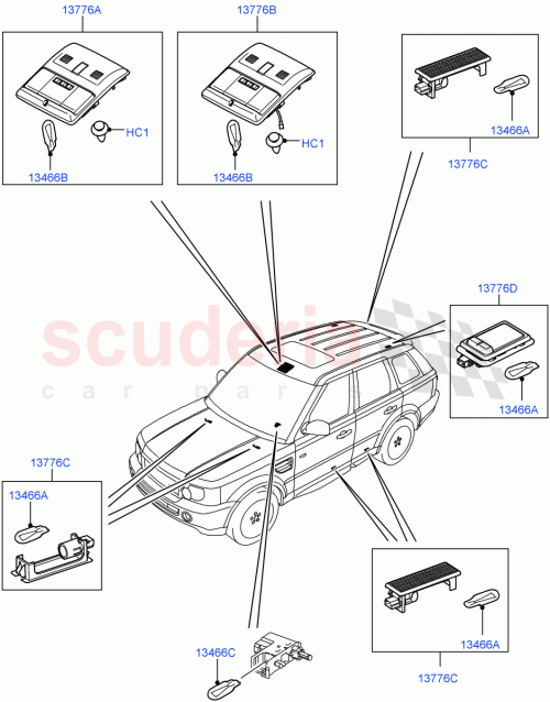 Part Diagram for Land Rover XDE500320