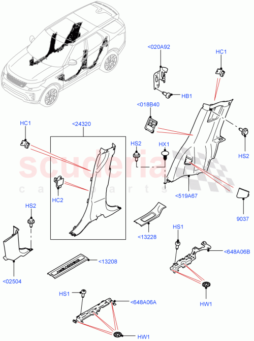 Part Diagram for Land Rover LR142374