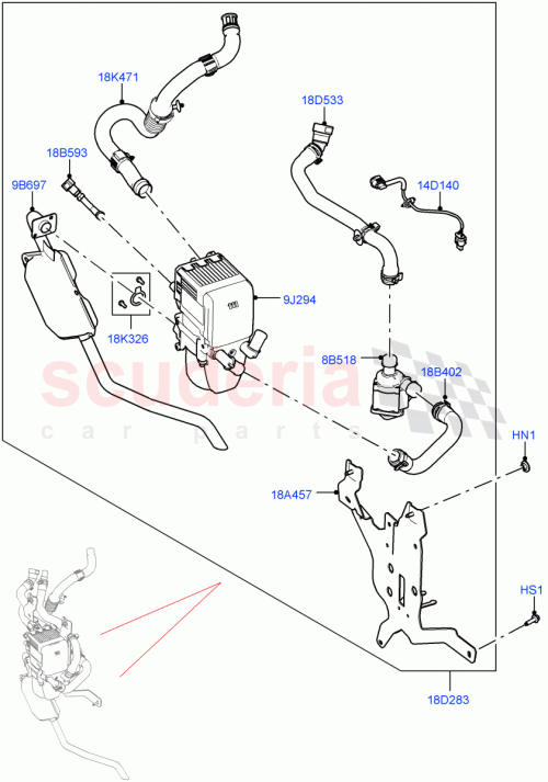 Part Diagram for Land Rover LR153404