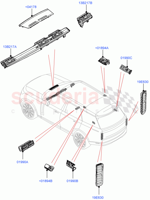 Part Diagram for Land Rover LR153629
