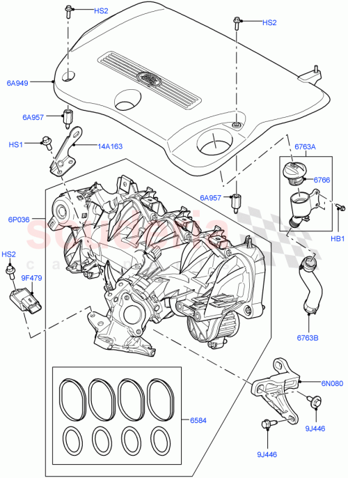 Part Diagram for Land Rover LR000640