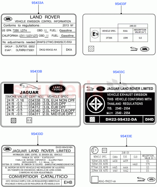 Part Diagram for Land Rover LR173855