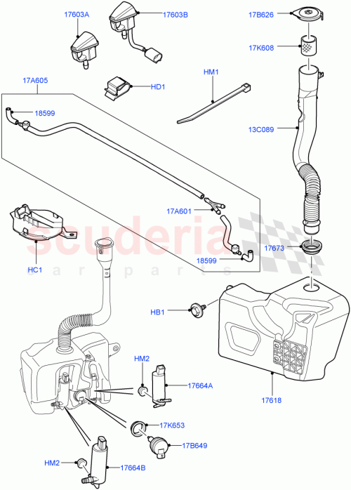 Part Diagram for Land Rover DMB500040