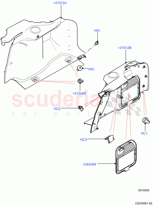 Part Diagram for Land Rover LR056734