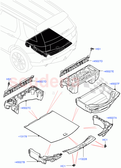 Part Diagram for Land Rover LR127292