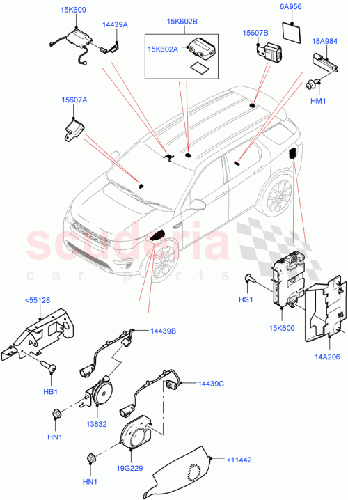 Part Diagram for Land Rover LR066018