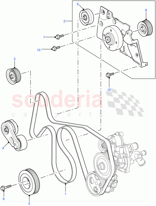 Part Diagram for Land Rover PQH500120