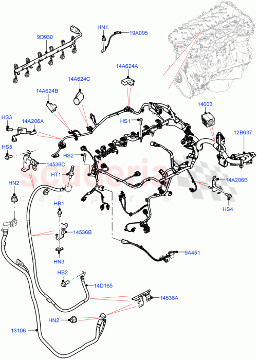 Part Diagram for Land Rover LR136329