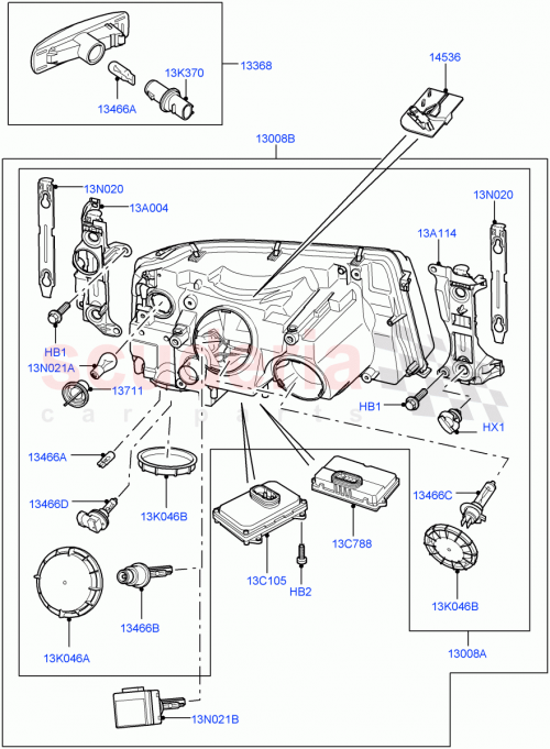 Part Diagram for Land Rover XBC502280LZN
