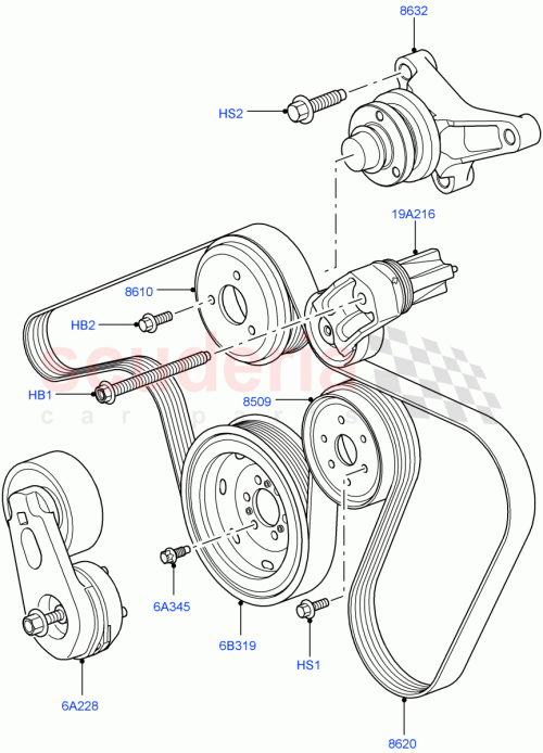 Part Diagram for Land Rover PQS500530