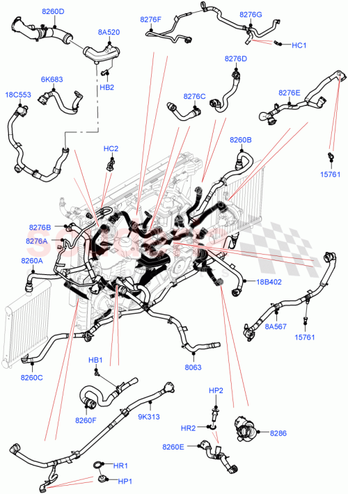 Part Diagram for Land Rover LR151633