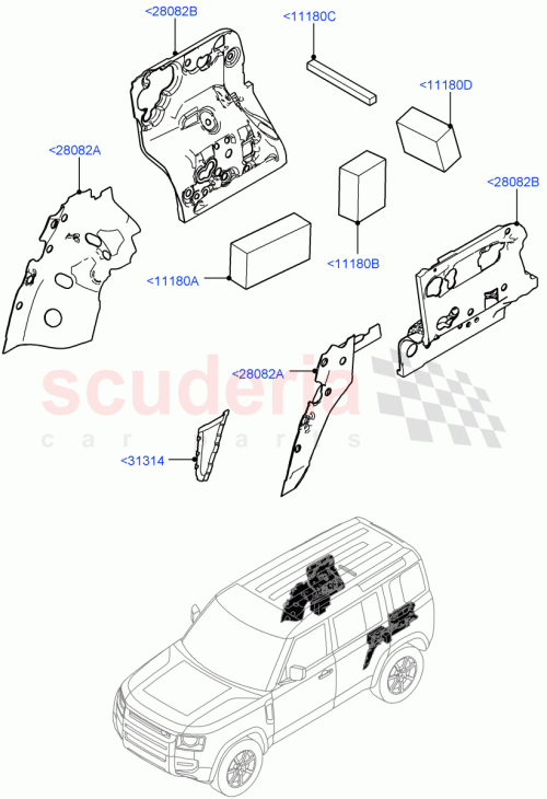 Part Diagram for Land Rover LR129132