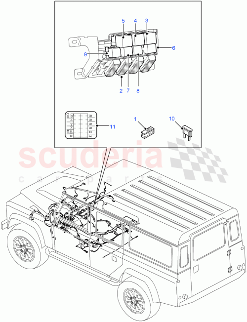 Part Diagram for Land Rover YQS500390