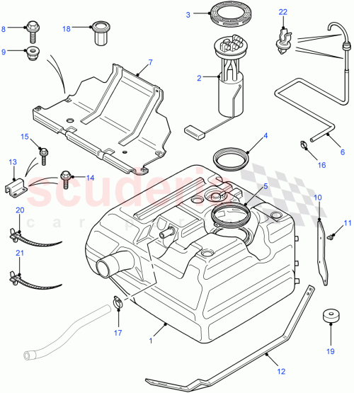 Part Diagram for Land Rover FA105201