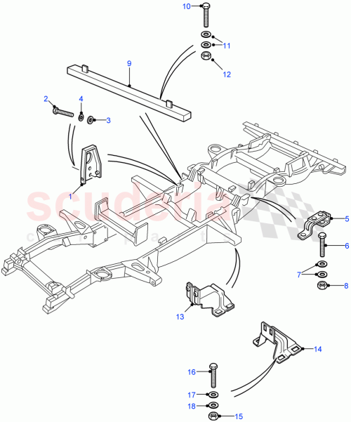 Part Diagram for Land Rover KVU101430