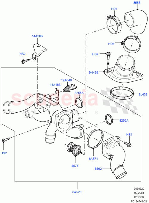 Part Diagram for Land Rover LR007603