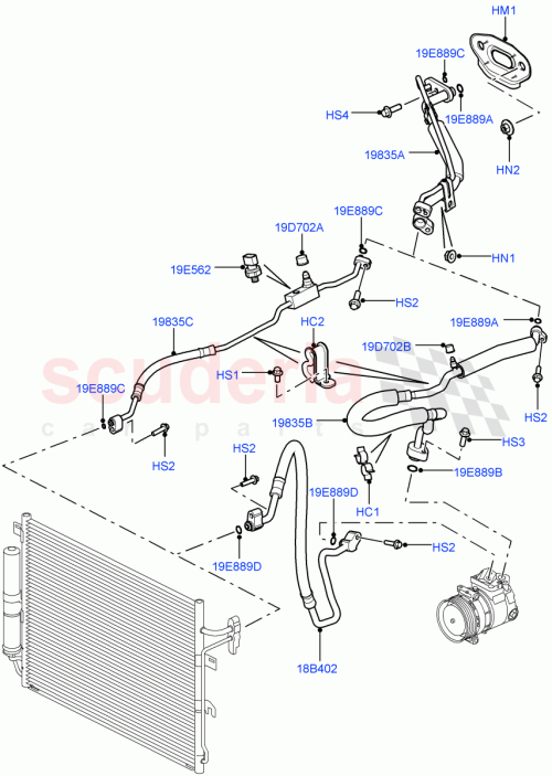 Part Diagram for Land Rover JUE501240