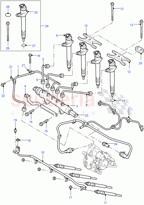 Part Diagram for Land Rover LR005749